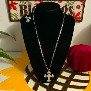 Cadena 14 k gold plated de Cruz